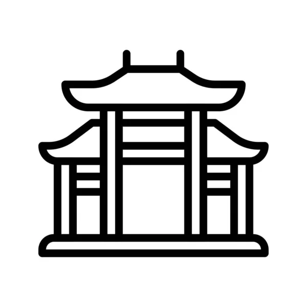 中国建筑拱形矢量 中国农历新年线设计图标 — 图库矢量图片