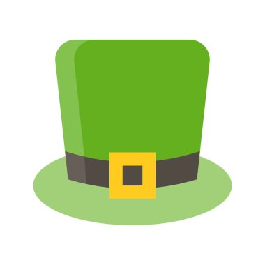 Hacı şapka vektör, Saint Patrick bayram düz Stil simge tasarlamak