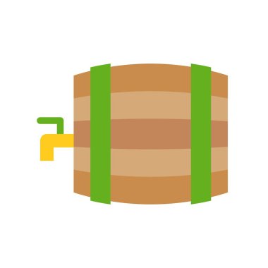 Bira varil vektör, Saint Patrick bayram düz stil ikonu