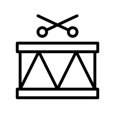 Vektör, Saint Patrick Bayramı çizgi stili simge tasarlamak davul