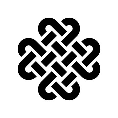 Celtic knot vektör, Saint Patrick Bayramı çizgi stil ikonu
