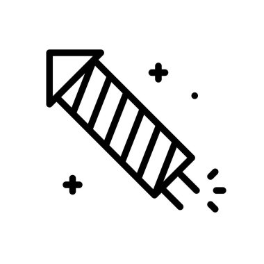 Fireworks vektör, Saint Patrick Bayramı çizgi stili simge tasarlamak