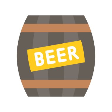 Bira varil vektör, Saint Patrick bayram düz Stil simge tasarlamak