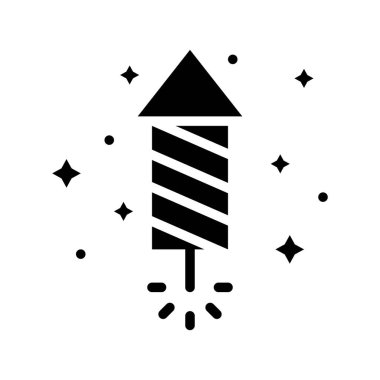 Fireworks vektör, Saint Patrick Bayramı çizgi stil ikonu