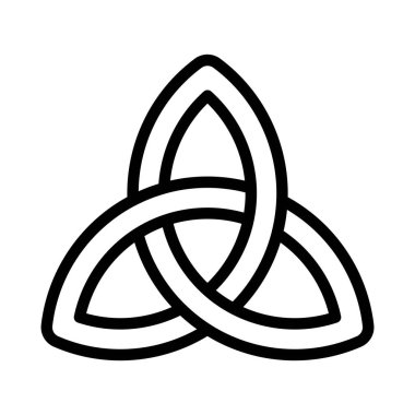 Celtic knot vektör, Saint Patrick Bayramı çizgi stili simge tasarlamak