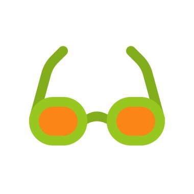 Gözlük vektör, Saint Patrick bayram düz Stil simge tasarlamak