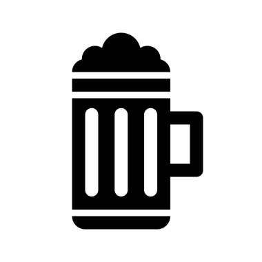 Bira kupa vektör, Saint Patrick Bayramı çizgi stil ikonu