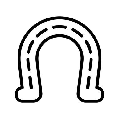 At nalı vektör, Saint Patrick Bayramı çizgi stili simge tasarlamak