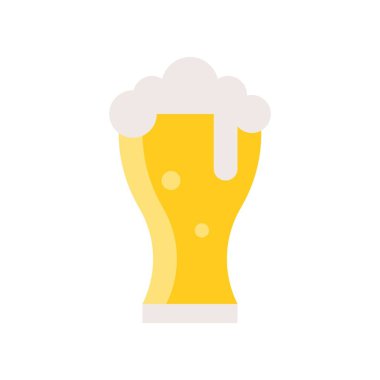 Bira cam vektör, Saint Patrick bayram düz Stil simge tasarlamak