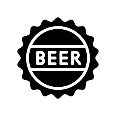 Bira şişe kapağı vektör, Saint Patrick Bayramı çizgi stil ikonu