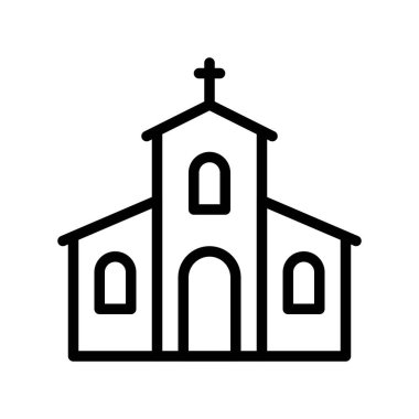 Kilise vektör, Saint Patrick Bayramı çizgi stil ikonu