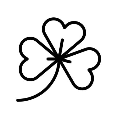 Yonca vektör, Saint Patrick Bayramı çizgi stil ikonu