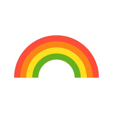 Gökkuşağı vektör, Saint Patrick bayram düz Stil simge tasarlamak