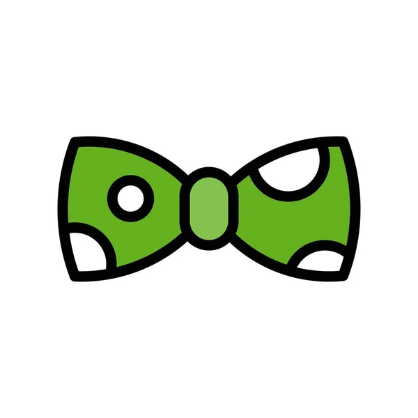 Bow Tie Vector Feast Saint Patrick Filled Style Icon Editable — Stock Vector