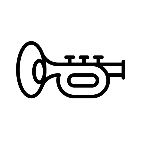 Trompet Vektör Saint Patrick Bayramı Çizgi Stili Simge Tasarlamak — Stok Vektör