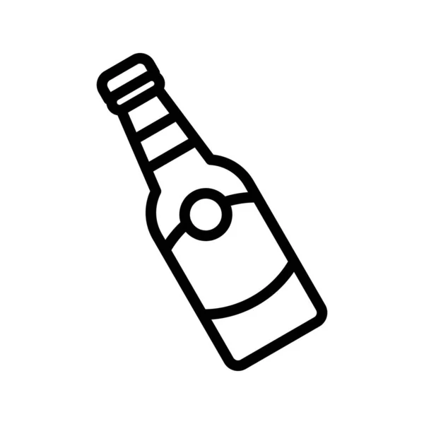 Bottle Vector Feast Saint Patrick Line Style Icon Illustration — Stock Vector