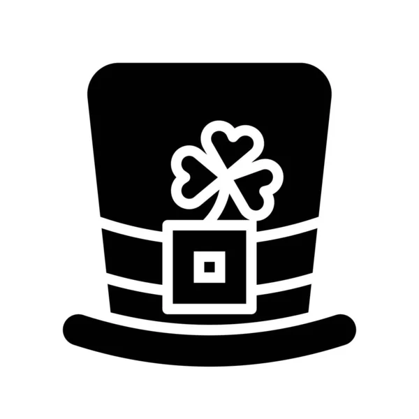 Chapeau Saint Patrick Vecteur Fête Saint Patrick Icône Style Ligne — Image vectorielle