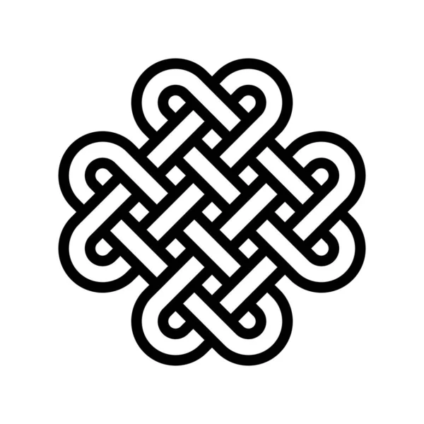 Celtic knot vektör, Saint Patrick Bayramı çizgi stil ikonu
