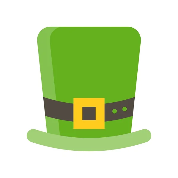 Chapeau Pèlerin Vecteur Fête Saint Patrick Icône Style Plat — Image vectorielle