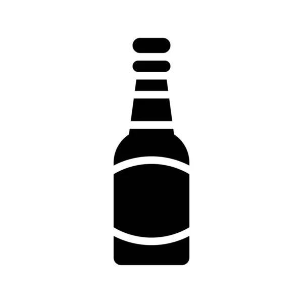 Pivní Láhev Vektor Ikona Stylu Čáry Svátek Svatého Patrika — Stockový vektor