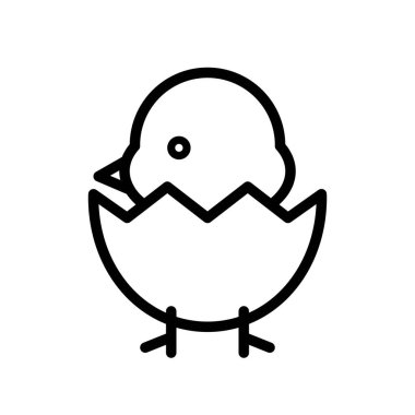 Piliç vektör çizim, göl kenarında bahar sezonu satırı simgesi