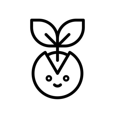 Fidan vektör çizim, göl kenarında bahar sezonu satırı simgesi