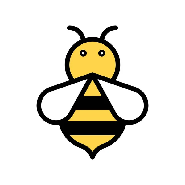 蜂ベクトル 春いっぱいのスタイル アイコン編集可能なストローク — ストックベクタ