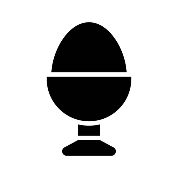 Одно Пасхальное Яйцо Яйце Стенд Изолирован Белом — стоковый вектор