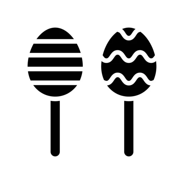Vector Huevos Chocolate Icono Diseño Sólido Pascua Aislado — Vector de stock