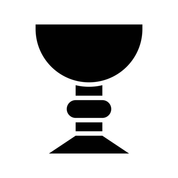 Holy grail vector, Isolated Easter solid design icon