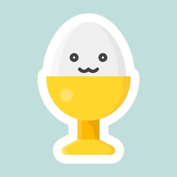 Uovo Pasqua Supporto Uovo Sfondo Verde Chiaro — Vettoriale Stock