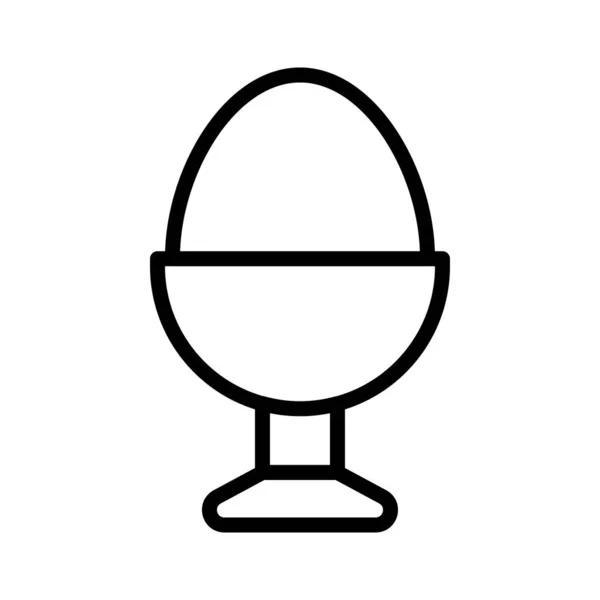 Een Easter Egg Stand Geïsoleerd Wit — Stockvector