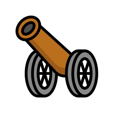 Cannon vektör illüstrasyon, Ramazan ilgili dolu stil simgesi