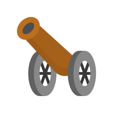 Cannon vektör illüstrasyon, Ramazan ile ilgili düz stil simgesi