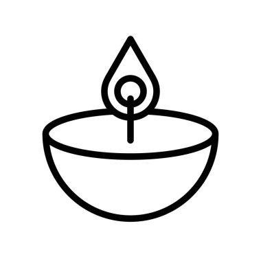 Aroma lamba vektör illüstrasyon, Ramazan ilgili satır stil simgesi