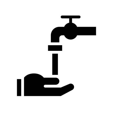 El yıkama vektör illüstrasyon, Ramazan ilgili katı stil simgesi