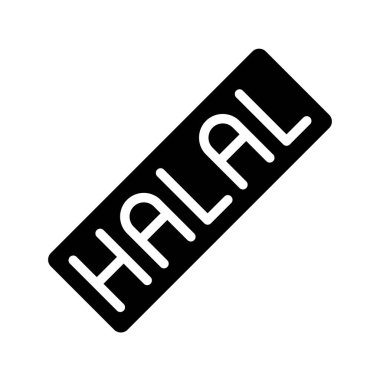 Helal işareti vektör illüstrasyon, Ramazan ilgili katı stil simgesi