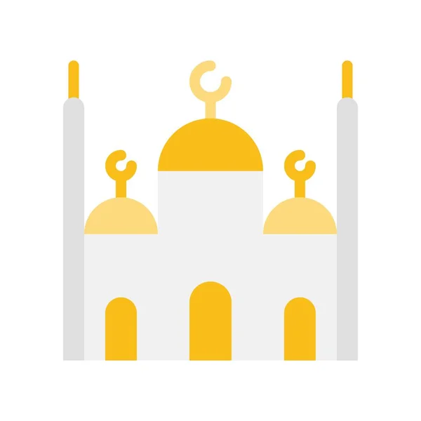 Векторная Иллюстрация Мечети Икона Стиле Рамадан — стоковый вектор