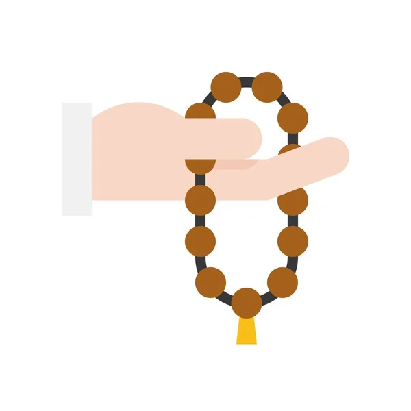 Prayer beads vector illustration, Ramadan related flat style icon