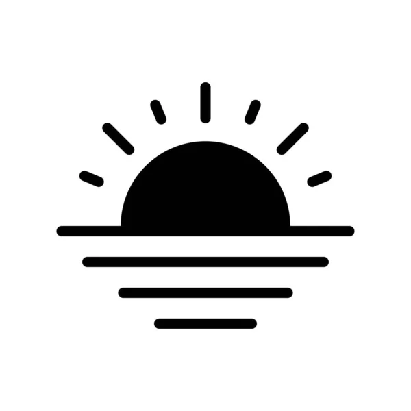 Ilustración Del Vector Sunrise Sunset Ramadán Icono Estilo Sólido Relacionado — Vector de stock