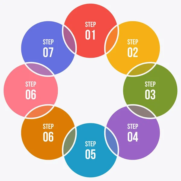 Stufiges Kreisdiagramm Kreis Infografik Oder Kreisdiagramm — Stockvektor