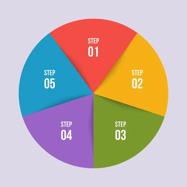 Stufiges Kreisdiagramm Kreis Infografik Oder Kreisdiagramm — Stockvektor