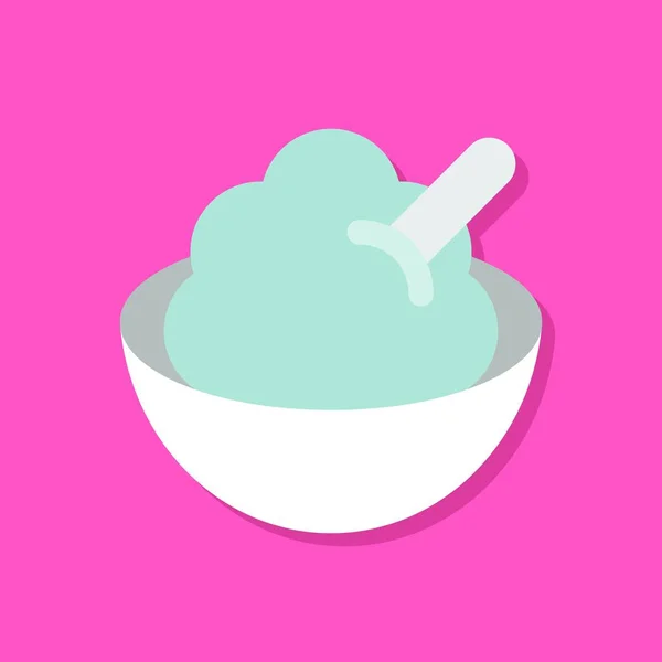 Illustration Vectorielle Soft Serve Icône Design Plat Sweets — Image vectorielle
