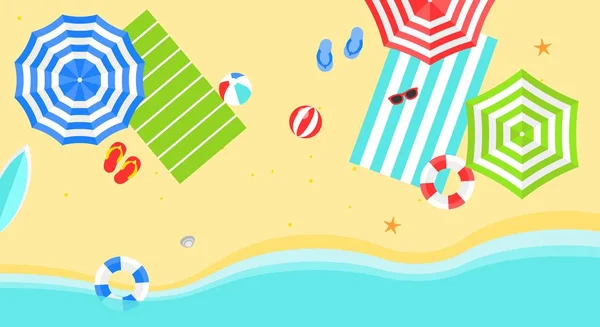 Hora Verano Verano Playa Cartel Vector Ilustración — Vector de stock