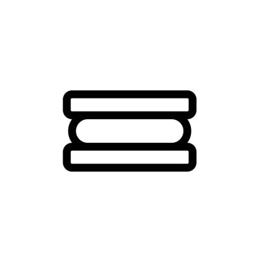 Dondurma sandviç vektör illüstrasyon, Sweets çizgi tasarım simgesi