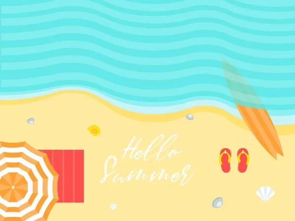 Summer time, Summer beach poster vector illustration