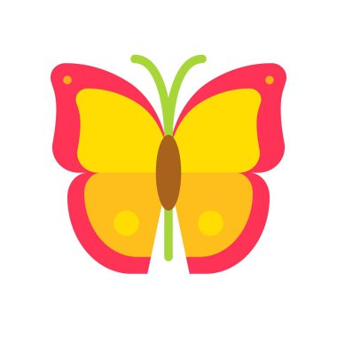 Kelebek vektör, tropikal ilgili düz stil simgesi