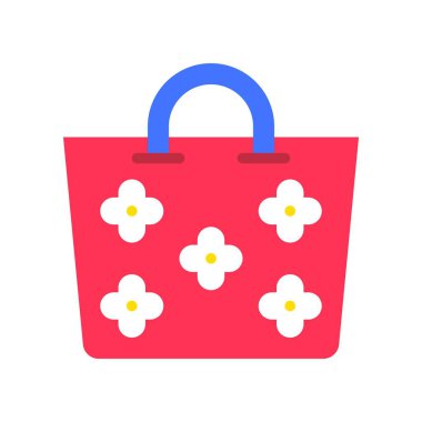 Yaz çantası vektör, tropikal ilgili düz stil simgesi