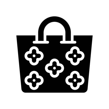 Yaz çantası vektör, tropikal ilgili katı stil simgesi