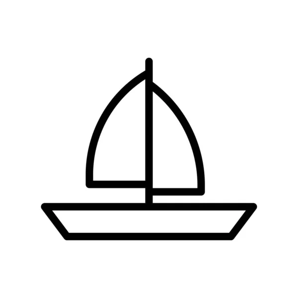 Velero vector, tropical relacionados icono de estilo de línea — Archivo Imágenes Vectoriales